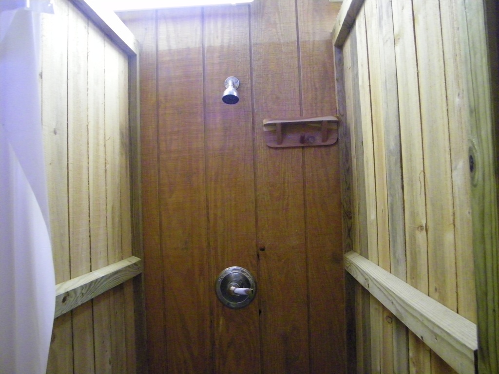 Interior view of shower stall